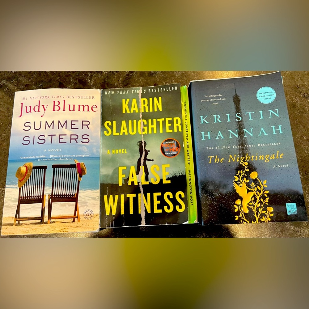 3 paperback bestsellers in very good condition